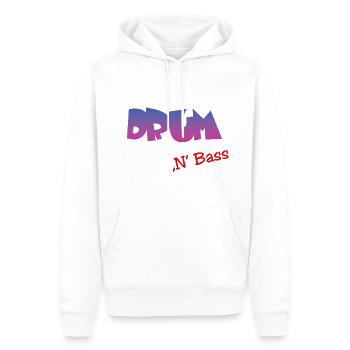 Drum n Bass - Männer Premium Bio Hoodie - Weiß - Vorne - Nico (187cm)