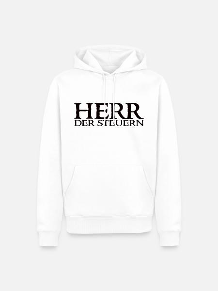 Herr Der Steuern - Steuerberater Steuern Spruch - Männer Premium Bio Hoodie - Weiß