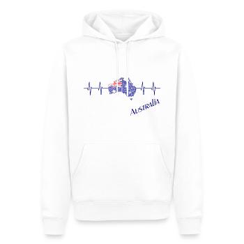 Australien - Australia - Männer Premium Bio Hoodie - Weiß - Vorne - Nico (187cm)