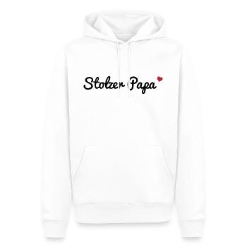 Papa fier - Sweat à capuche Premium bio Homme - blanc - Devant - Nico (187cm)