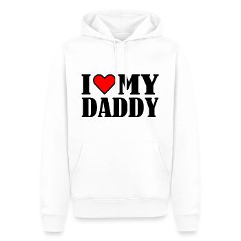 I love my daddy - Sweat à capuche Premium bio Homme - blanc - Devant - Nico (187cm)