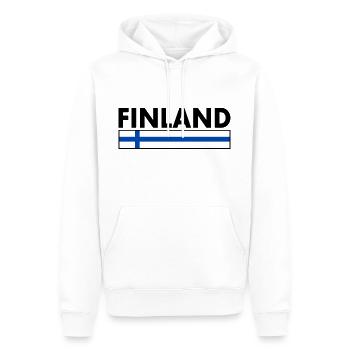FINLANDE - Sweat à capuche Premium bio Homme - blanc - Devant - Nico (187cm)