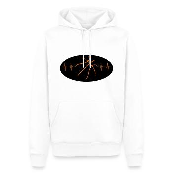 Basketball Herzschlag heartbeat Streetball - Männer Premium Bio Hoodie - Weiß - Vorne - Nico (187cm)