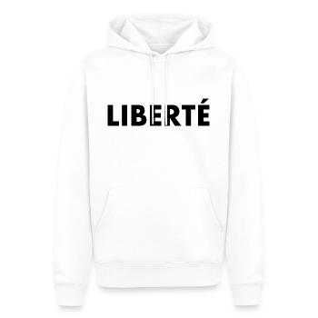 Liberté - Männer Premium Bio Hoodie - Weiß - Vorne - Nico (187cm)