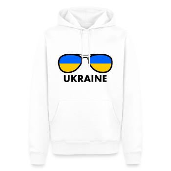Ukraine - Sweat à capuche Premium bio Homme - blanc - Devant - Nico (187cm)