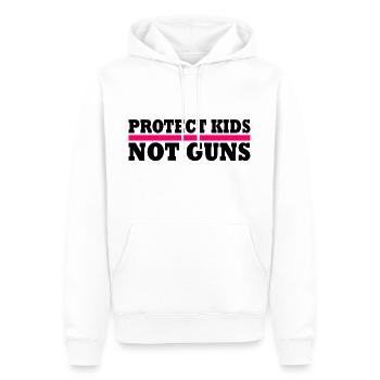 protect kids not guns - Männer Premium Bio Hoodie - Weiß - Vorne - Nico (187cm)