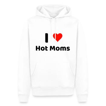 J’AIME LES MAMANS CHAUDES - Design humoristique !! - Sweat à capuche Premium bio Homme - blanc - Devant - Nico (187cm)