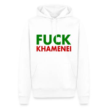 Fuck khamenei Chamenei - iran - Männer Premium Bio Hoodie - Weiß - Vorne - Nico (187cm)