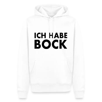Ich habe bock - Männer Premium Bio Hoodie - Weiß - Vorne - Nico (187cm)