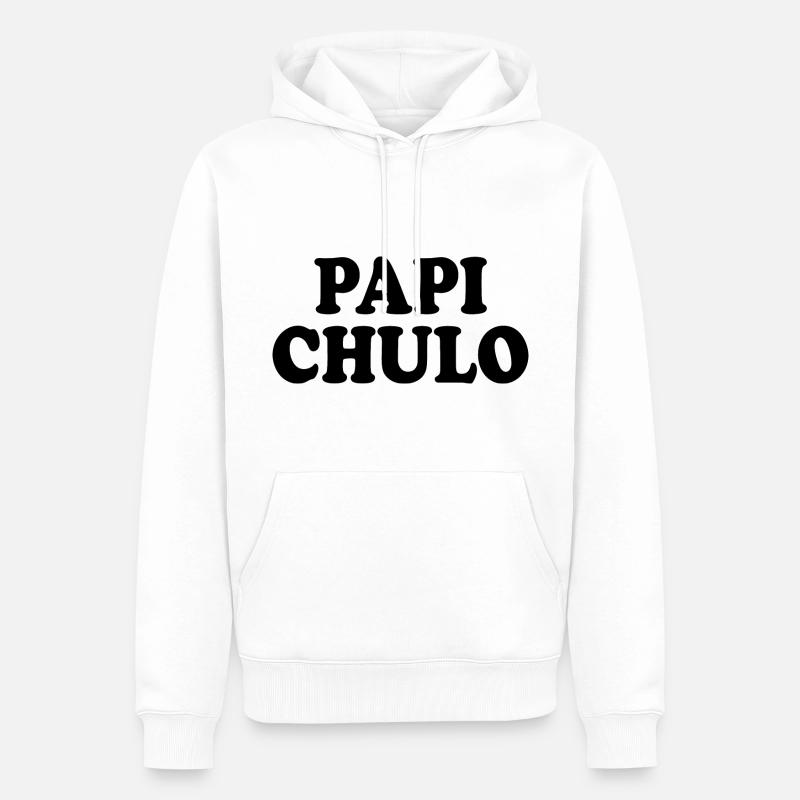 Papi chulo - Sweat à capuche Premium bio Homme - blanc