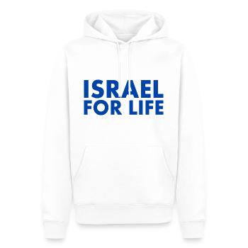 Israel - Männer Premium Bio Hoodie - Weiß - Vorne - Nico (187cm)