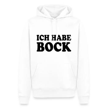 Ich habe bock - Männer Premium Bio Hoodie - Weiß - Vorne - Nico (187cm)