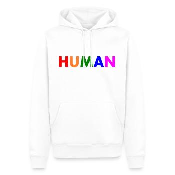 Human - Männer Premium Bio Hoodie - Weiß - Vorne - Nico (187cm)