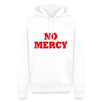 No mercy - Männer Premium Bio Hoodie - Weiß - Vorne - Nico (187cm)