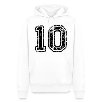 10 - Men’s Premium Organic Hoodie - white - Front - Nico (187cm)