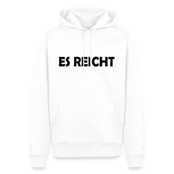 Es reicht - Männer Premium Bio Hoodie - Weiß - Vorne - Nico (187cm)