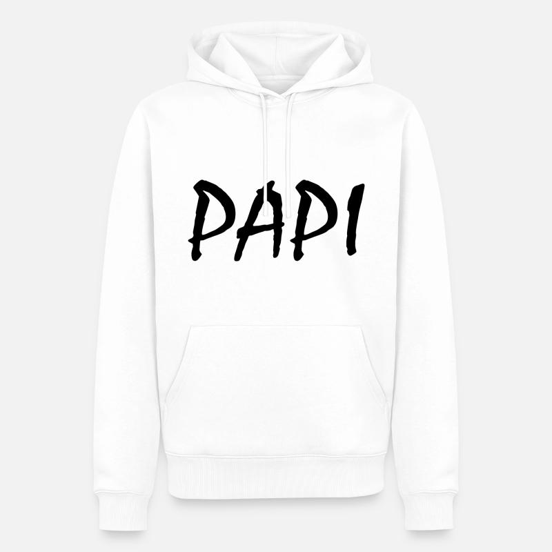 Papi - Männer Premium Bio Hoodie - Weiß