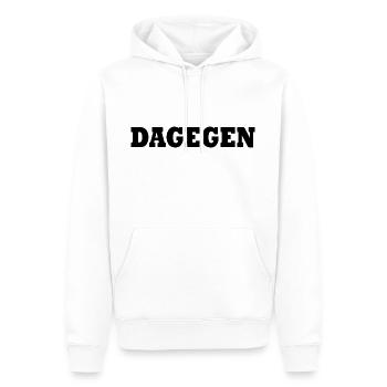 Dagegen - Männer Premium Bio Hoodie - Weiß - Vorne - Nico (187cm)