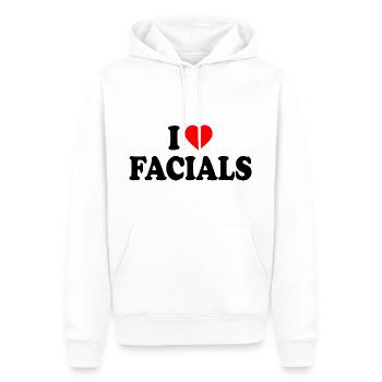 I love facials - Sweat à capuche Premium bio Homme - blanc - Devant - Nico (187cm)