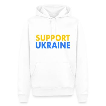 Support ukraine - Männer Premium Bio Hoodie - Weiß - Vorne - Nico (187cm)