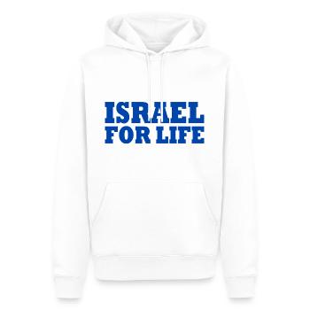 Israel - Männer Premium Bio Hoodie - Weiß - Vorne - Nico (187cm)