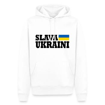 Slava ukraini - Männer Premium Bio Hoodie - Weiß - Vorne - Nico (187cm)
