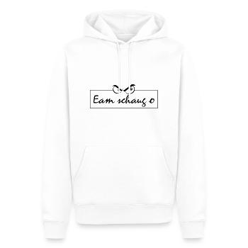 Eam schaug o - Männer Premium Bio Hoodie - Weiß - Vorne - Nico (187cm)