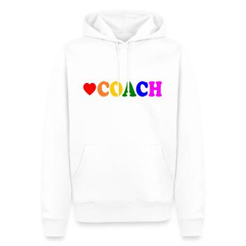 Coach - Sweat à capuche Premium bio Homme - blanc - Devant - Nico (187cm)