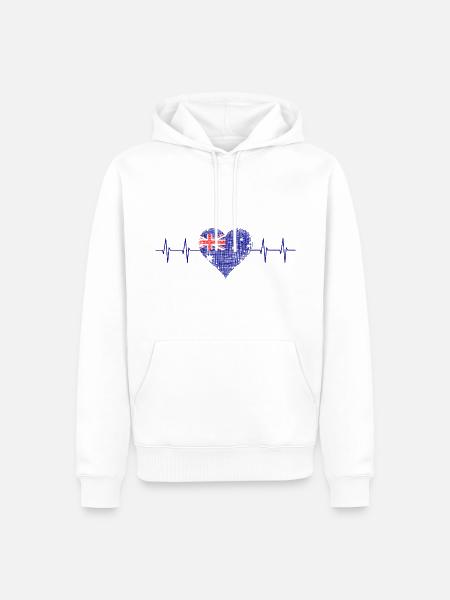 Australien Australia - Männer Premium Bio Hoodie - Weiß