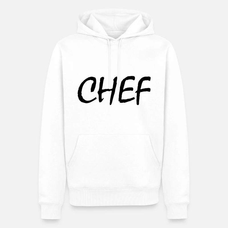 Chef - Sweat à capuche Premium bio Homme - blanc