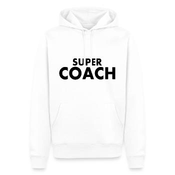 coach - Sweat à capuche Premium bio Homme - blanc - Devant - Nico (187cm)