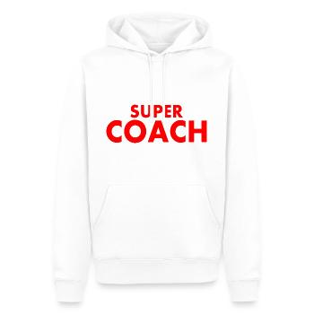 Coach - Männer Premium Bio Hoodie - Weiß - Vorne - Nico (187cm)