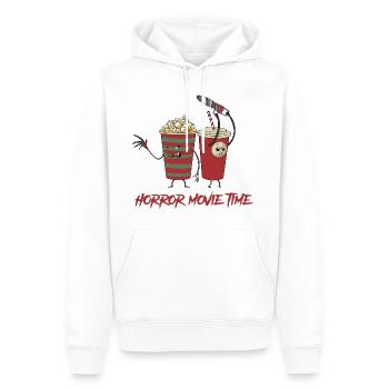 Horrorfilm Zeit - Männer Premium Bio Hoodie - Weiß - Vorne - Nico (187cm)