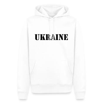 Ukraine - Männer Premium Bio Hoodie - Weiß - Vorne - Nico (187cm)