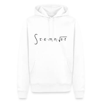 Steminist - Men’s Premium Organic Hoodie - white - Front - Nico (187cm)