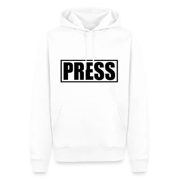 Press - Sweat à capuche Premium bio Homme - blanc - Devant - Nico (187cm)