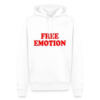 Free emotion - Männer Premium Bio Hoodie - Weiß - Vorne - Nico (187cm)