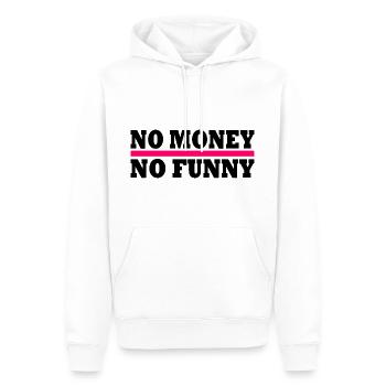No money no funny - Männer Premium Bio Hoodie - Weiß - Vorne - Nico (187cm)