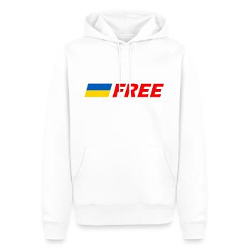 Ukraine - Männer Premium Bio Hoodie - Weiß - Vorne - Nico (187cm)