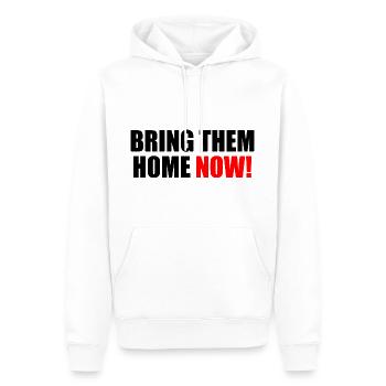 Bring them home now - Männer Premium Bio Hoodie - Weiß - Vorne - Nico (187cm)
