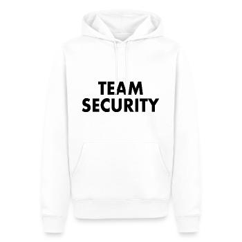 Team security - Sweat à capuche Premium bio Homme - blanc - Devant - Nico (187cm)