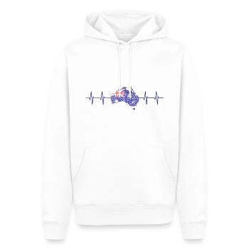 Australien - Australia - Männer Premium Bio Hoodie - Weiß - Vorne - Nico (187cm)