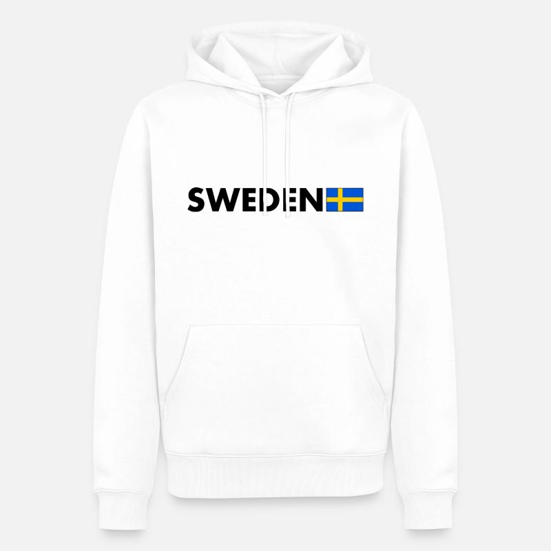 Sweden - Sweat à capuche Premium bio Homme - blanc