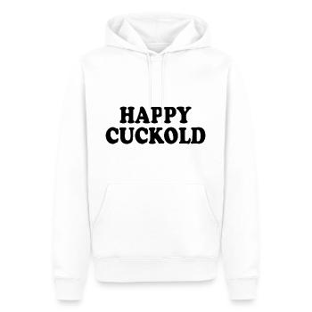 Happy cuckold - Männer Premium Bio Hoodie - Weiß - Vorne - Nico (187cm)