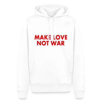 Make love not war - Männer Premium Bio Hoodie - Weiß - Vorne - Nico (187cm)