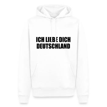ich liebe dich deutschland - Männer Premium Bio Hoodie - Weiß - Vorne - Nico (187cm)