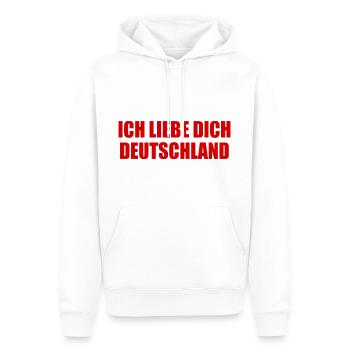 Ich liebe dich deutschland - Männer Premium Bio Hoodie - Weiß - Vorne - Nico (187cm)