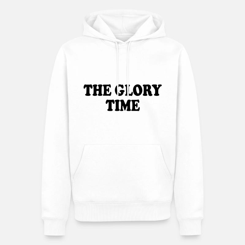 The glory time - Sweat à capuche Premium bio Homme - blanc