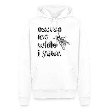 Entschuldige wenn ich Gähne lustige Sprüche - Männer Premium Bio Hoodie - Weiß - Vorne - Nico (187cm)