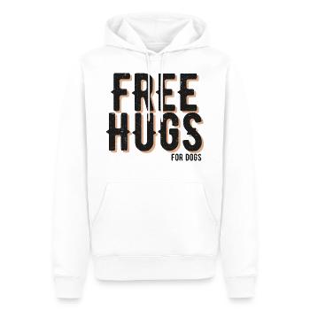 Hunde "Free Hugs for dogs" - Sweat à capuche Premium bio Homme - blanc - Devant - Nico (187cm)